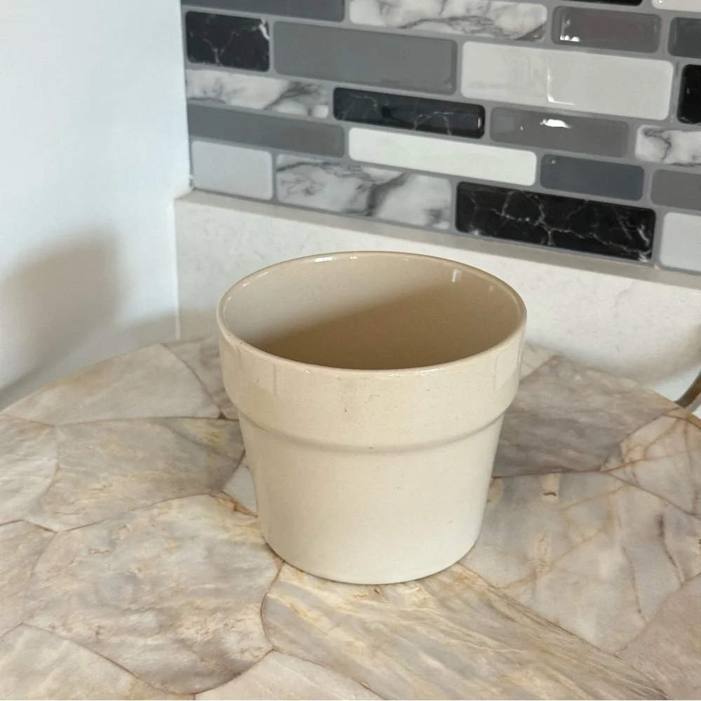IKEA Cream Ceramic Planter
